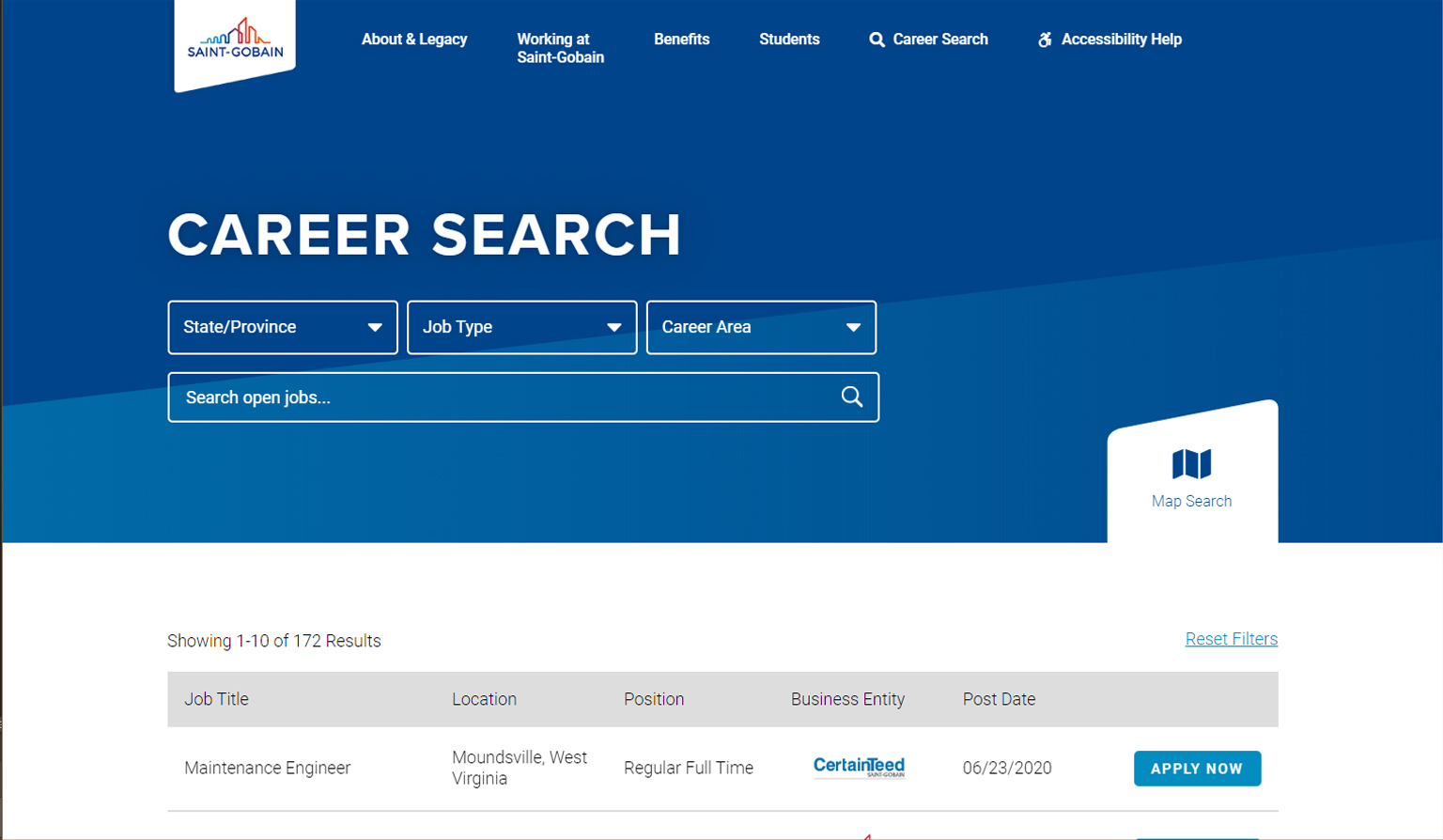 Saint-Gobain Careers Desktop Preview